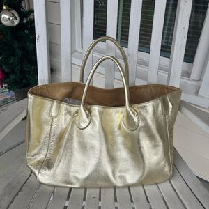 Beautiful Small Classic Beck Leather bag NEW gold color